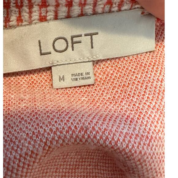 Loft orange textured fabric cami tank top size M - Picture 3 of 10